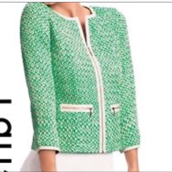 Cabi Clover Green and White blazer - Picture 3 of 4
